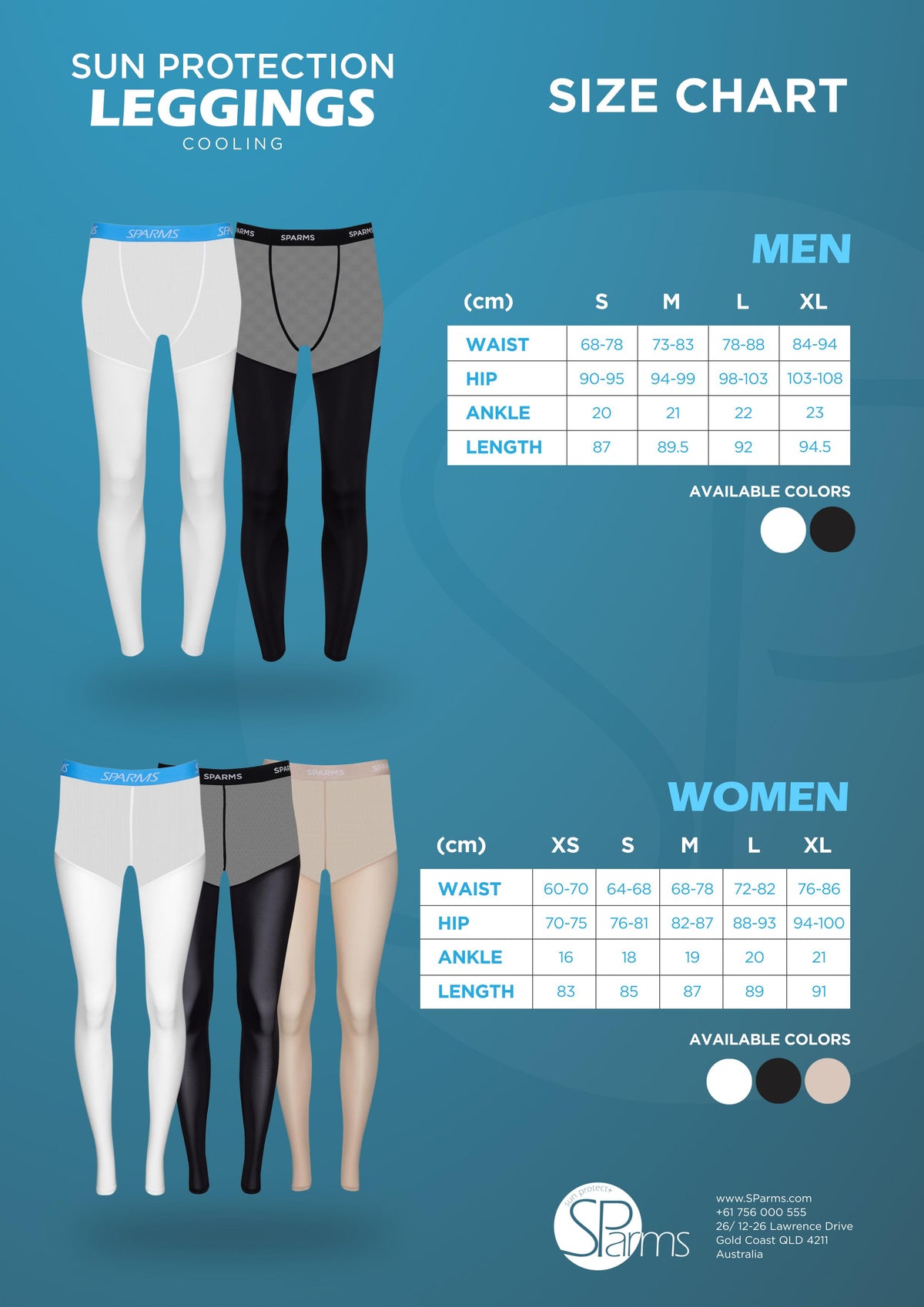 leggings for men size chart